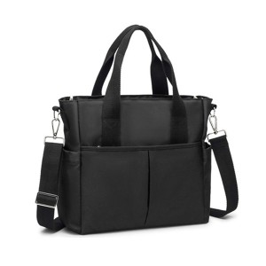 Short Lead Time for Black Coach Diaper Bag -  Small Diaper Bag 11.8×4.5×11.8 Inch for Mom with Insulated Aluminum Foil Pocket Women’s Tote or Messenger Diaper Bags Black – Fl...