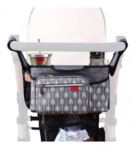 2019 Good Quality Ipack Baby Diaper Bag - Baby Stroller Organizer Bag with Cup Holders Universal Stroller Organizer Accessory Fit for All Baby Stroller, Gray – Flyone
