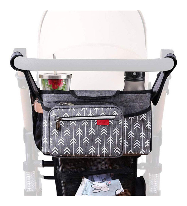 Hot Sale for Orla Kiely Diaper Bag - Baby Stroller Organizer Bag with Cup Holders Universal Stroller Organizer Accessory Fit for All Baby Stroller, Gray – Flyone
