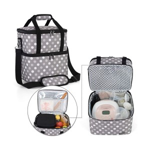 Hot New Products Breast Pump Bag With Cooler - Breast Pump Bag with 2 Compartments for Breast Pump and Cooler Bag, Pumping Bag for Working Mothers    – Flyone