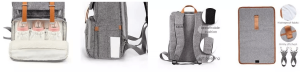 Diaper Bag Backpack,Diaper Bag for Dad&Mom Multi-Function Travel Backpack with Stroller Straps