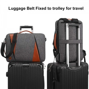 Portable Durable 14 15 Inch Business Office Messenger Waterproof Oem Leather Laptop Backpack Bags for Computers