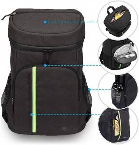 Outdoor Lunch Thermal Insulated Food Carrier Ice Cooler Backpack Bag