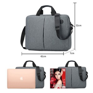 15.6 inch Soft Nylon Water Resistant Messenger Bag Business Briefcase Laptop Sleeve Bags Case with Shoulder Strap