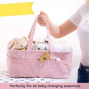 Large Nursery Storage Bin Shower Basket Baby Diaper Caddy Organizer for Changing Table