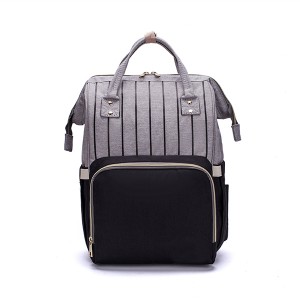 Most hot online selling functional polyester canvas baby diaper backpack with portable shoulder straps