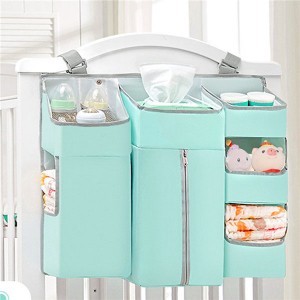 Premium Hanging Diaper Caddy Organizer Changing Table Diaper Organizer for Boys and Girls Large Capacity Nursery Organization