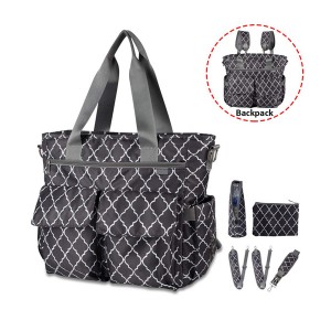 Multi-Function Waterproof Large Travel Baby Nappy Tote Bag with Bottle Thermal Bag