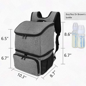 Breast Pump Bag Backpack with Cooler Compartment for Breast Pump, Cooler Bag, Breast Milk Bottles and More, Double Layer Pumping Bag for Working Moms