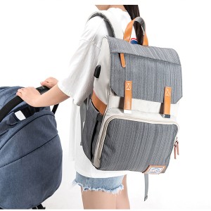 Multi-Function Waterproof Nappy Bags Shoulder Tote Mummy Baby Bag Diaper Backpack With USB