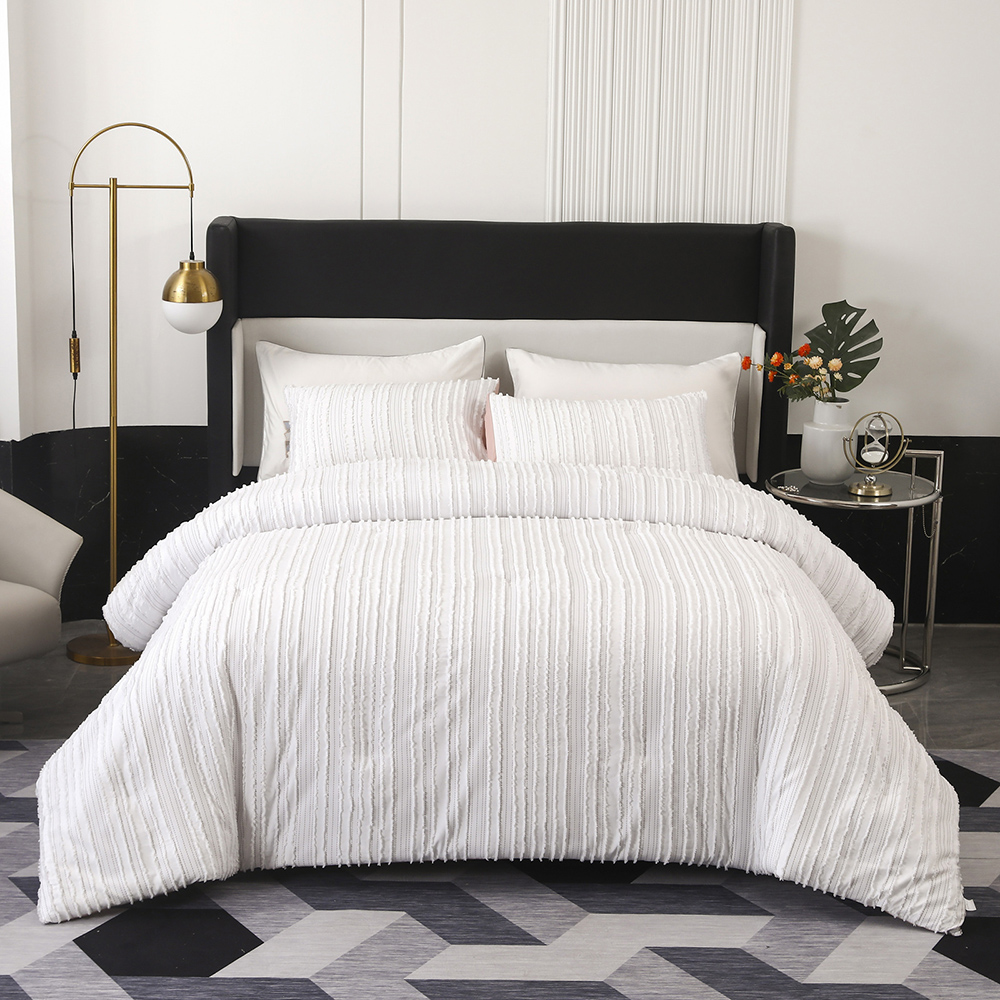Best-Selling Marble Comforter Set - Floral Pink Stripe Comforter Set – Goodao Textile