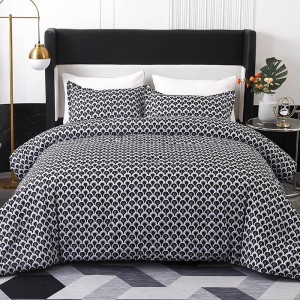 Full/ Queen/ King Comforter Set Printed 3 Piece Comforter Set Lightweight Bed Comforter Set Soft Bedding Comforter Sets with 2 Pillowcases for All Season