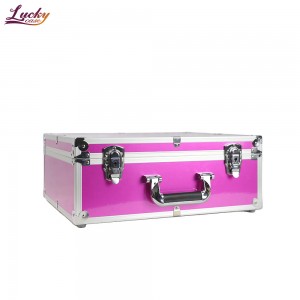 Pink Aluminum Tool Case Portable Aluminum Hard Case Custom Carrying Case