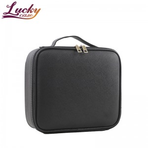 Black Travel Makeup Case Portable and Waterproof Cosmetic Bags