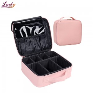 Portable Travel Makeup Bag Professional Cosmetic Bag with Large Compartment