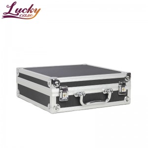 Black Portable Mahjong Tool Case With Protective And Customized Foam Aluminum Suitcase