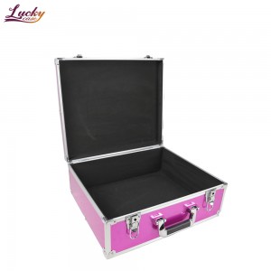 Pink Aluminum Tool Case Portable Aluminum Hard Case Custom Carrying Case