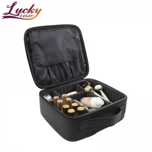 Black Travel Makeup Case Portable and Waterproof Cosmetic Bags