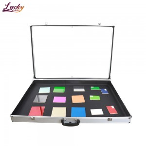 Aluminum Hard Acrylic Suitcase Table Top Trade Show Display Case with Soft Lining for Watch, Tools, Jewelry, Camera
