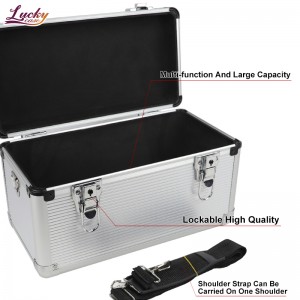 Aluminum Tool Case Portable Hard Case Metal Tool Box for Test Instruments Tools