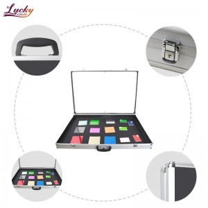 Aluminum Hard Acrylic Suitcase Table Top Trade Show Display Case with Soft Lining for Watch, Tools, Jewelry, Camera