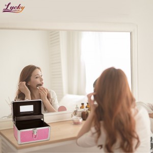 Makeup Case With Mirror Beauty Case Cosmetic Organizer Case