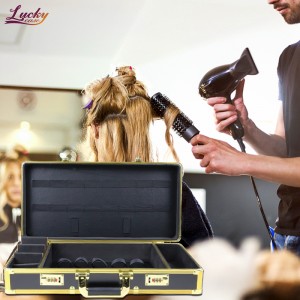 Aluminum Barber Case Professional Hair Kit Organizer Storage with Handle