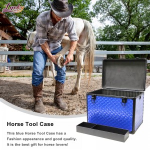 Blue Horse Grooming Box Aluminum Grooming Case