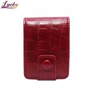 Lipstick Makeup Case with Mirror Pu Leather Premium Lipstick Travel Cosmetic Pouch Bag