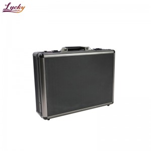 Aluminum Briefcase with Combination Lock Aluminum Alloy Portable Laptop Briefcase