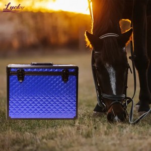 Equestrian Aluminum Grooming Case Horse Grooming Case with Storage Compartments
