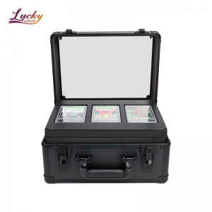 Aluminum Sport Cards Case Sports Card Storage Case With Protective EVA Foam Insert