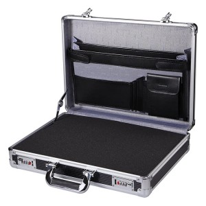 Aluminum Briefcase File Organizer Box with Combination Lock