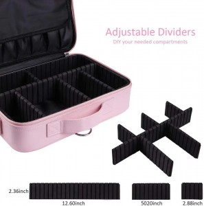 Professional Travel Makeup Bag Cosmetic Bag with Compartments