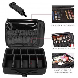 Travel Makeup Bag With Compartments Professional Cosmetic Artist Organizer for Accessories
