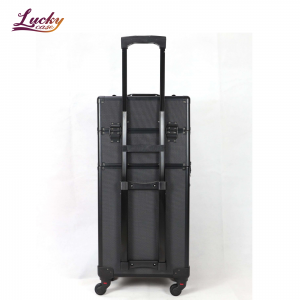 3 in 1 Professional Makeup Cases On Wheels with shoulder strap