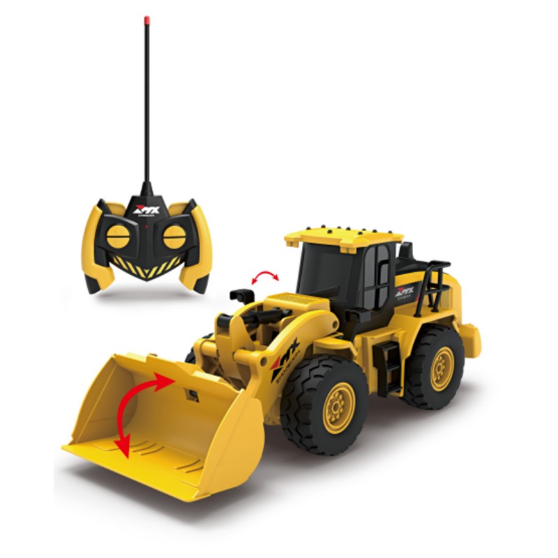 6-kanalilised RC-buldooseri ehitusmänguasjad Realistlikud kaugjuhtimispuldiga lastele mõeldud traktorimänguasjad