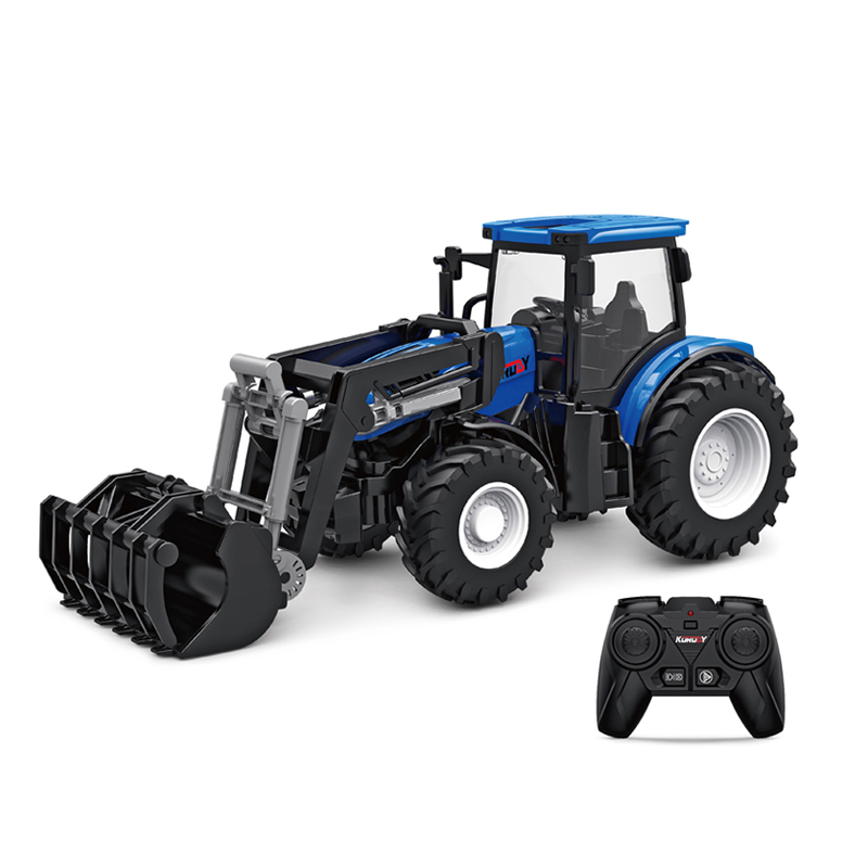 1:24 Remote Control Tractor 2.4Ghz RC Tractor Farm Tractor Toy Set Farm RC Tractor Toy with Light for Kids