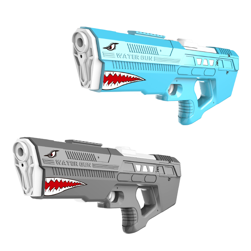 Electric Shark Water Gun Automatic Water Squirt Gun With 550ml Capacity Rechargeable USB Battery Gun Toys