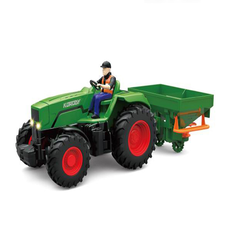 RC Farm Tractor Toy 1:24 Scale Construction Farmer Truck 2.4G Hobby Remote Control Engineering Vehicle With Light
