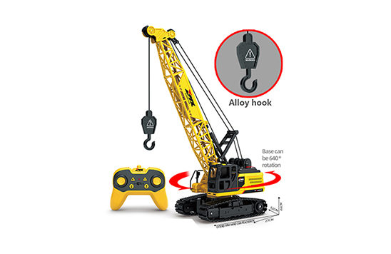 Hot Sale Remote Control Excavator Toy Rc Construction Vehicles Toys Crawler Crane With Simulated Spray