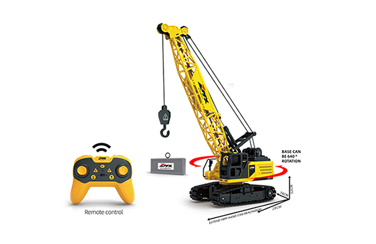Remote Control Excavator Toy Rc Construction Vehicles Toys Crawler Crane With Simulated Spray