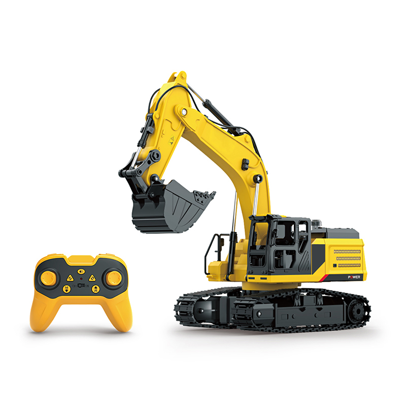 Kids Toy Engineering Spraying Digger Truck Alloy 2.4G 11 Channel R/C Excavator With Light & Sound