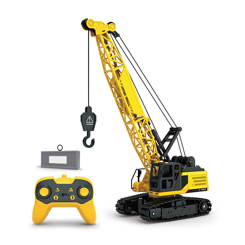 2.4G Remote Control Rechargable Truck Car 8 Channel Alloy R/C Engineering Crawler Crane With Light & Sound