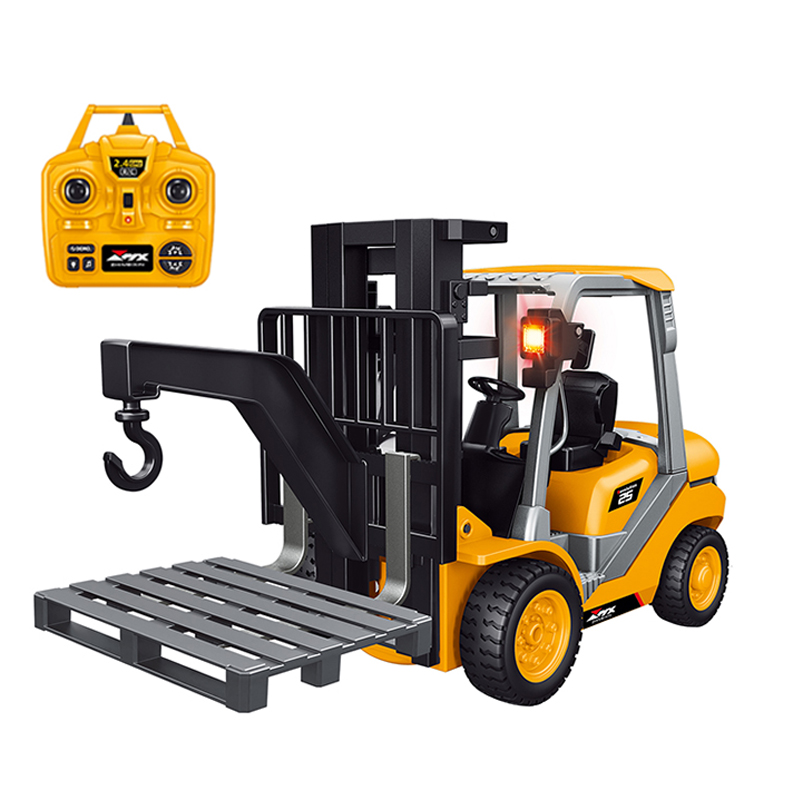 1/18 RC 9CH Forklift Model Car Truck Toys With Metal Carrier Slab 2.4Ghz RC Construction Engineering Forklift Toy