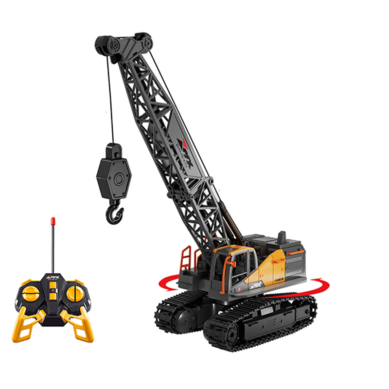 1:24 6 Channel RC Crane Truck With Simulation Lights Children Crawler Crane Truck RC Toy Suitable for Ages 3 and Up
