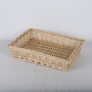 Nature color split willow storage baskets rectangular cheap wicker gift storage baskets