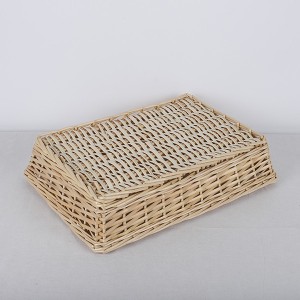 Nature color split willow storage baskets rectangular cheap wicker gift storage baskets
