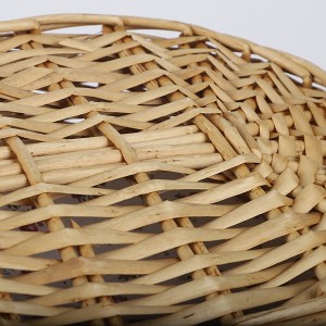 Nature woven lined wicker storage basket willow hamper storage basket with handle