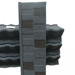 2019 Good Quality China Construction Material Stone Coated Metal Roof Tile (Shingle Type)